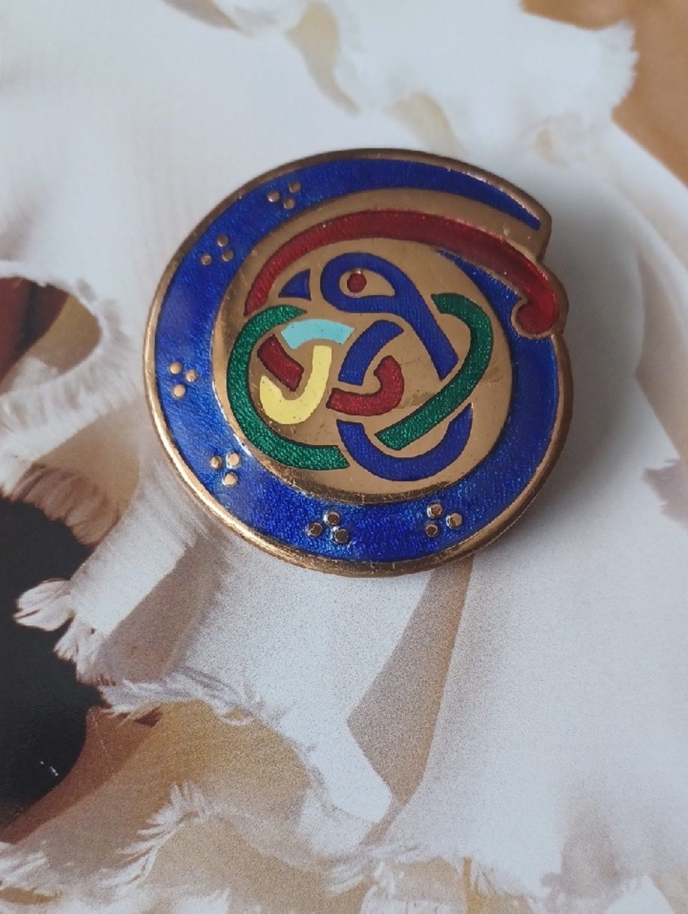 Vintage Celtic Tara Ware Enamel Snake Brooch 🐍🇮🇪💙